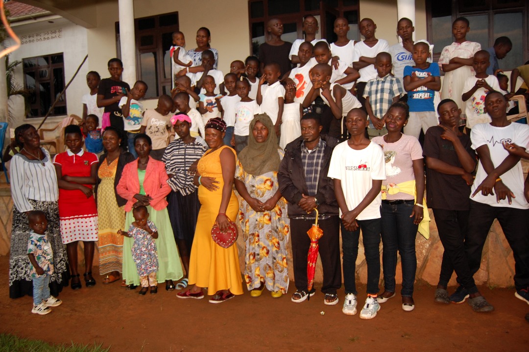 Volunteers serving food